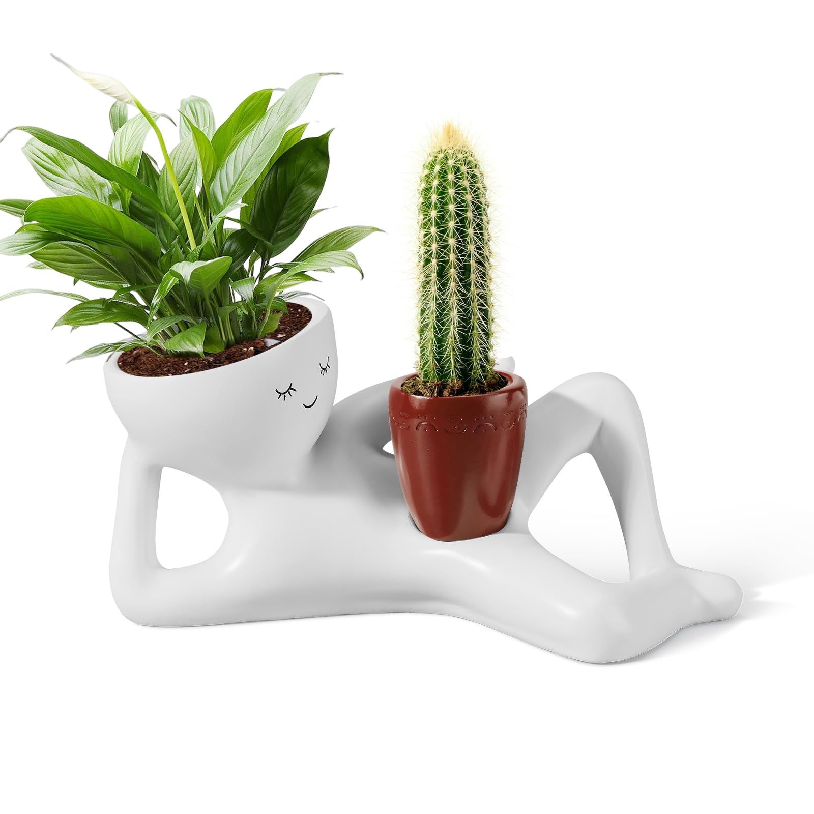 Sederikun maceta frontal con rostro alegre, añade encanto decorativo