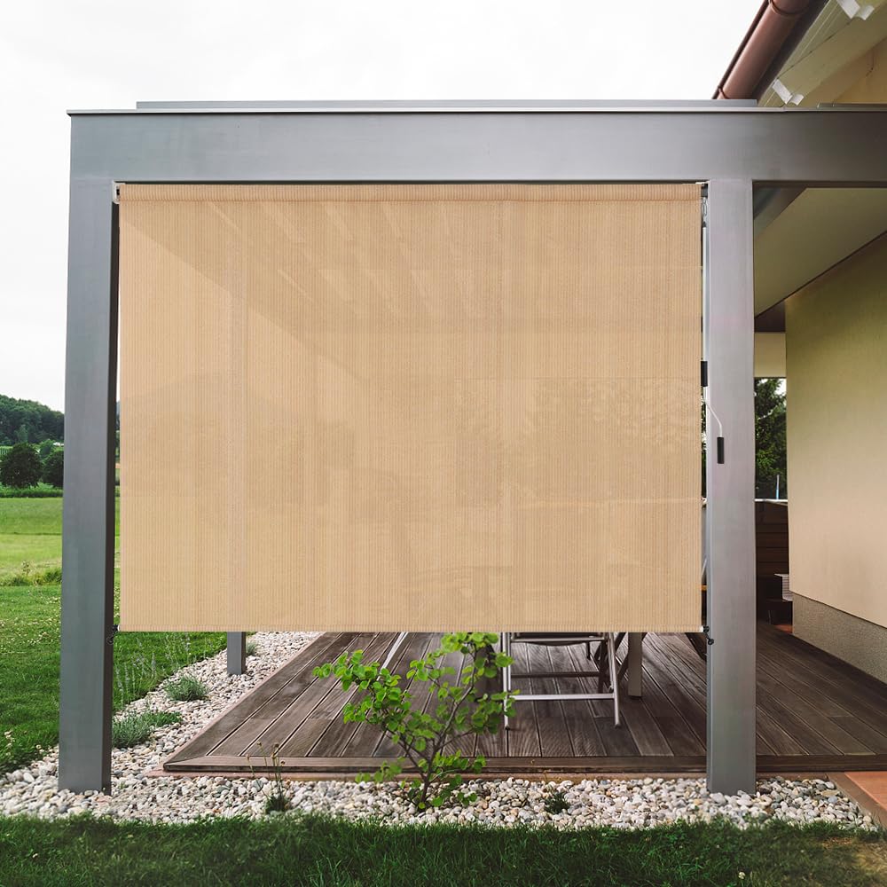 SEEYE terraza con cortina SEEYE creando ambiente privado y cómodo