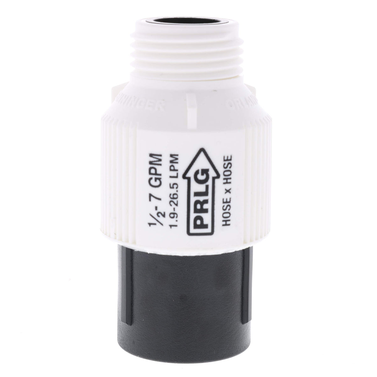 Senninger Irrigation Inc. reductor frontal mostrando rosca 3/4" y durabilidad