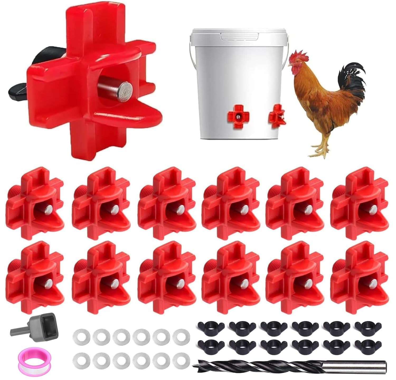 senylanhxy kit completo de 40 pezones, instalación rápida y ordenada