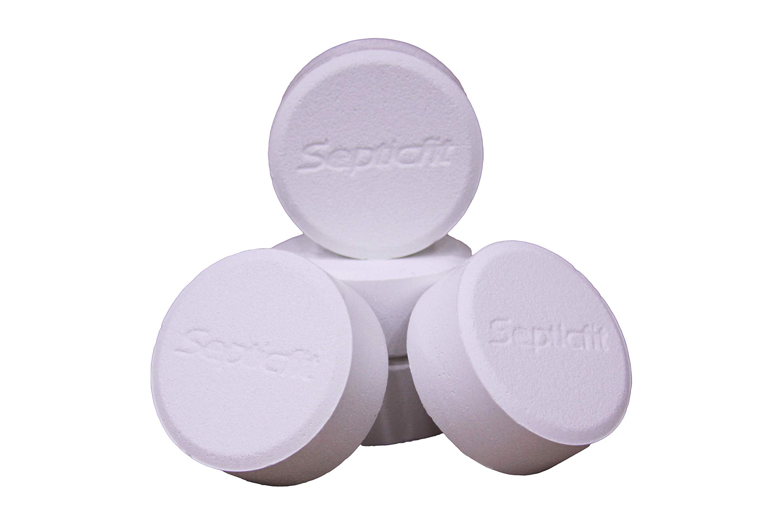 Septicfit pastillas en dosificador dentro de sistema aeróbico mostrando aplicación controlada