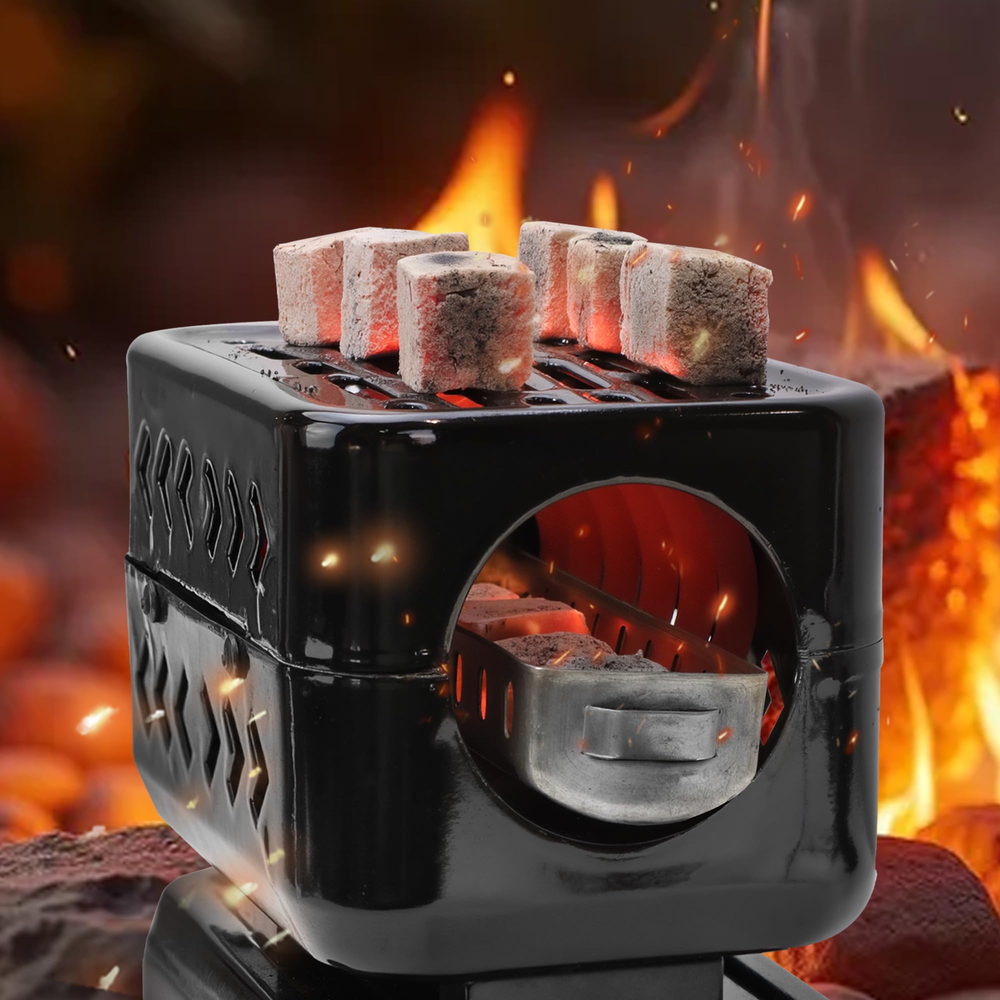 SERdeerCH primer plano de las zonas de calor superior e inferior para encendido uniforme