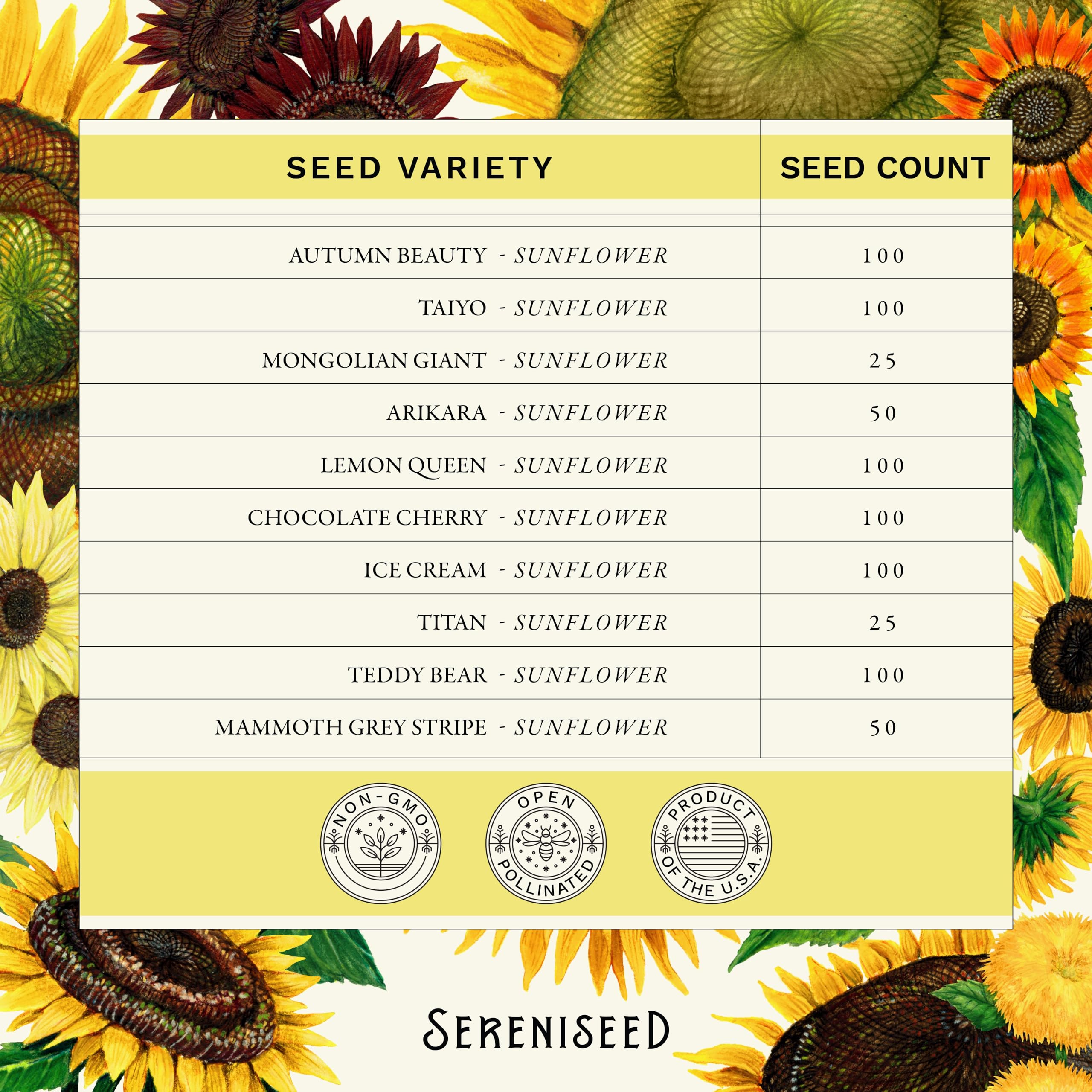 Sereniseed girasol en jardín demostrando crecimiento y coloración vibrante