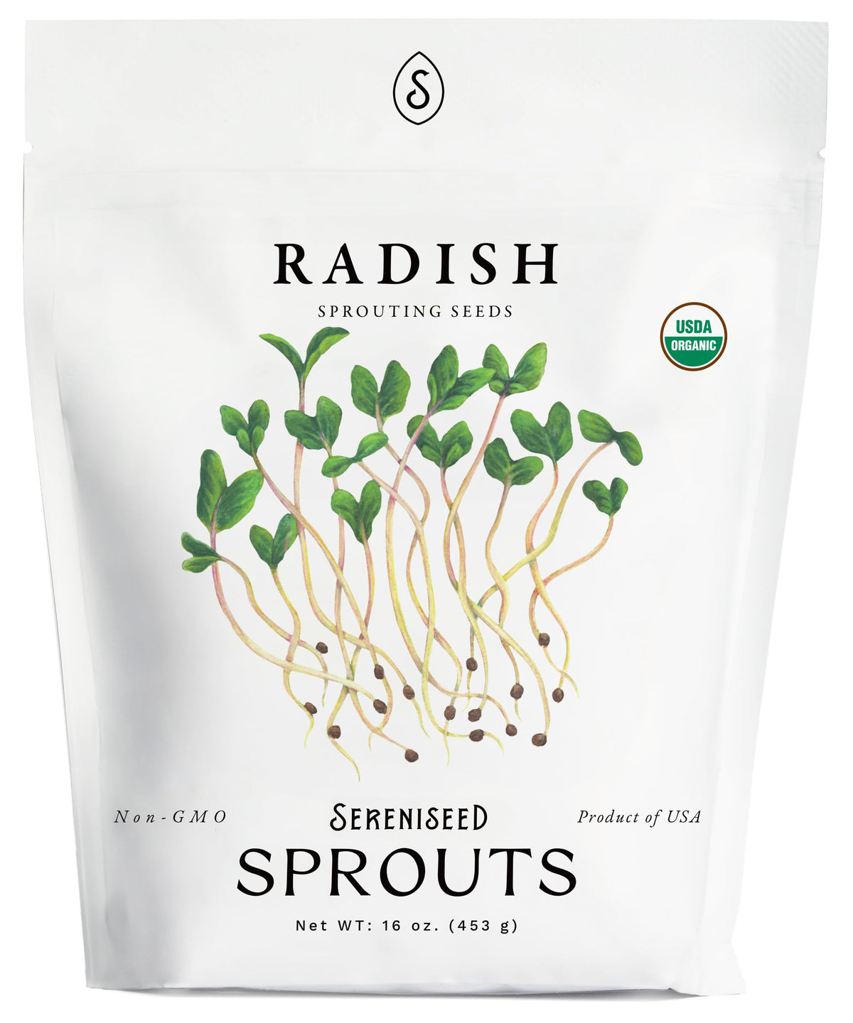 Sereniseed paquete frontal 16 oz orgánico calidad garantizada