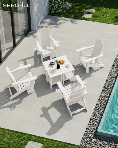 SERWALL mesa junto a piscina, construcción 100% waterproof para exteriores