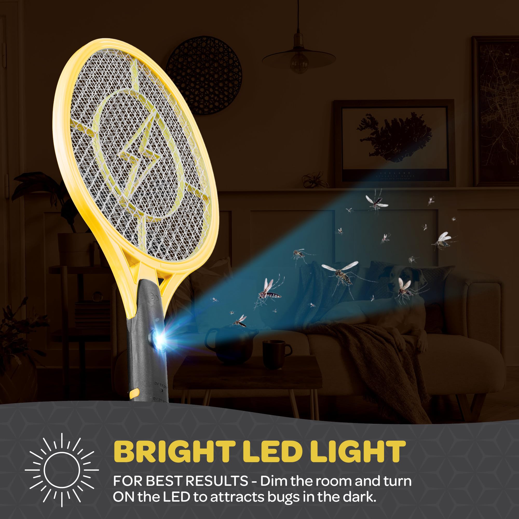 SEWANTA luz LED azul encendida que atrae mosquitos por la noche