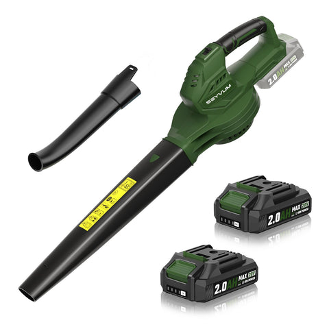 SEYVUM soplador frontal mostrando diseño compacto y control ergonómico