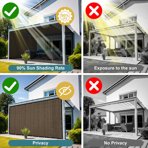 Shade&Beyond comparación de escala 10x20 para visualizar tamaño real