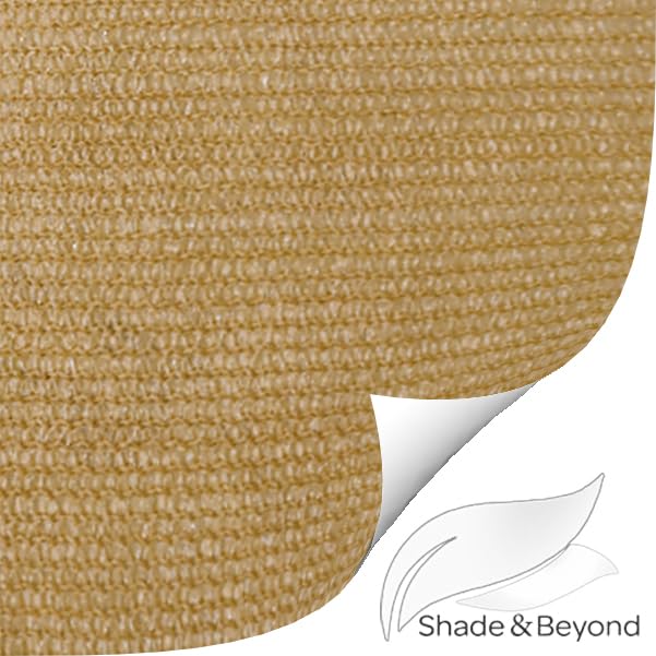 Shade&Beyond etiqueta con material HDPE y recomendaciones de cuidado