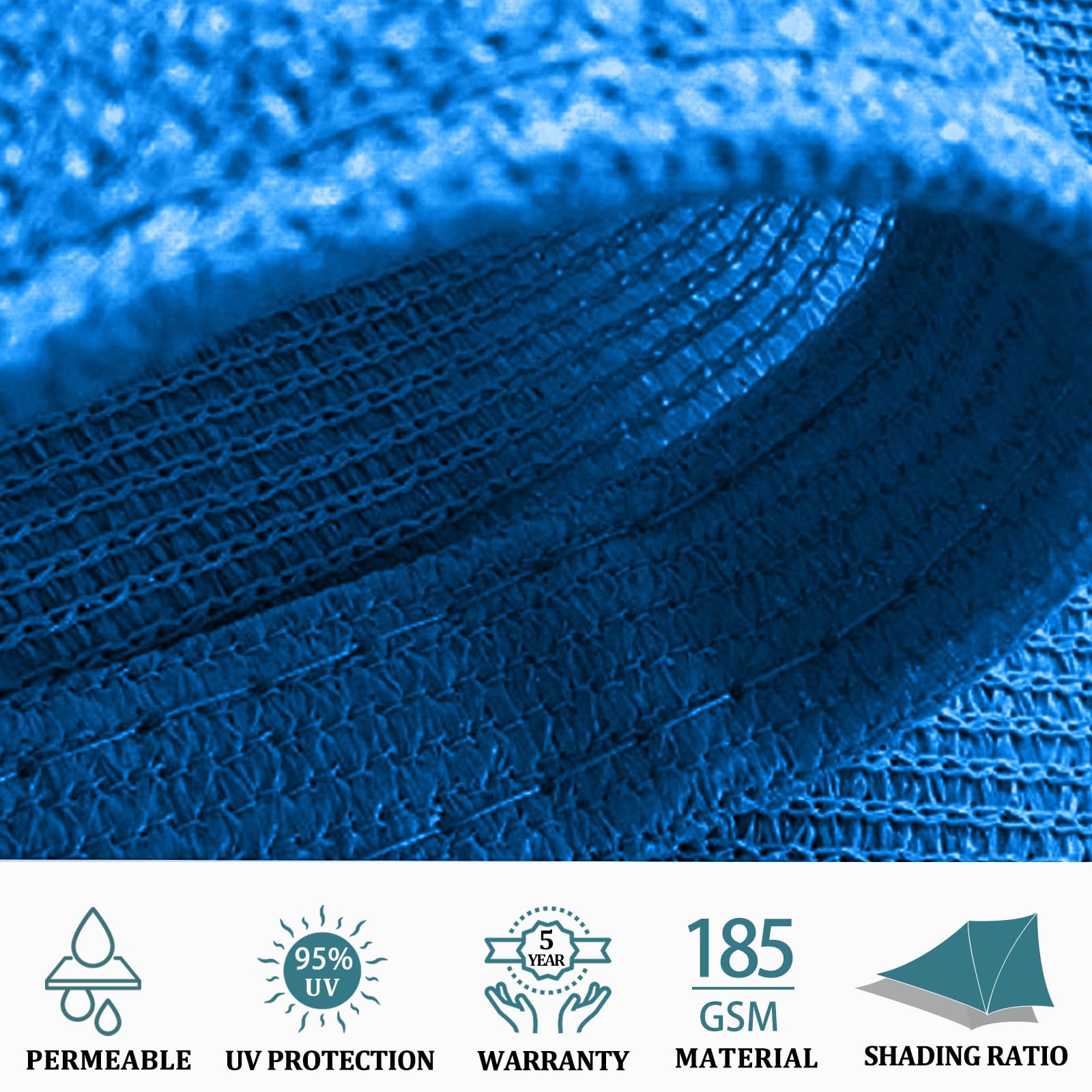 Shade&Beyond textura del tejido 185GSM que mejora ventilación y bloqueo UV