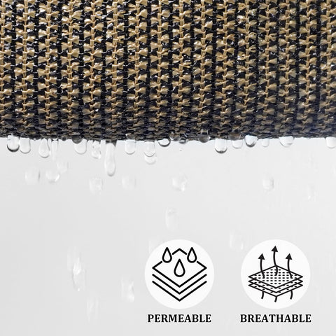 Shade&Beyond primer plano del tejido HDPE mostrando textura transpirable
