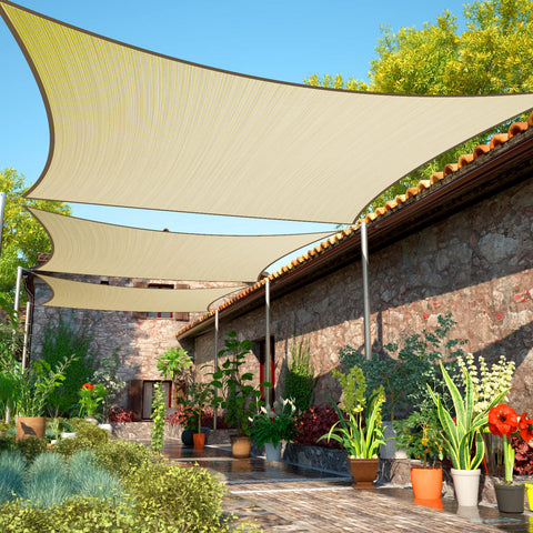 ShadeMart vista frontal del toldo empacado para instalación rápida