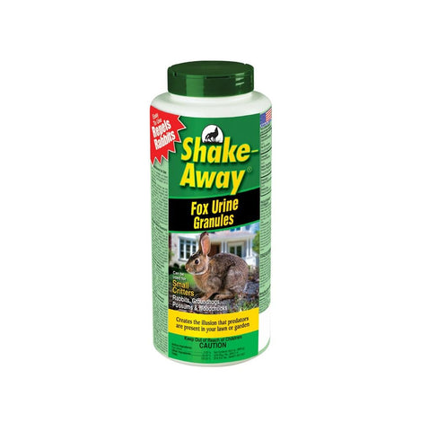 Shake-Away envase frontal mostrando el producto y protección natural