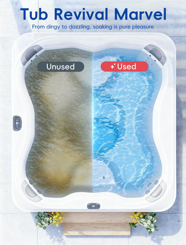 SHAPON vertido en spa en uso, oxida residuos y deja agua clara rápido