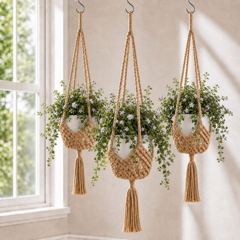 Shappy colgador macramé frontal mostrando diseño boho y apariencia natural