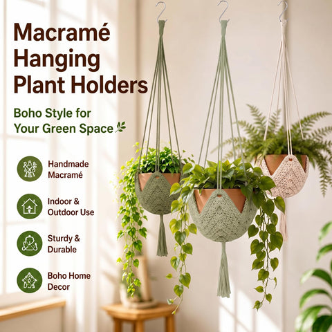 Shappy colgador en uso en salón con planta, añade verde sin ocupar suelo