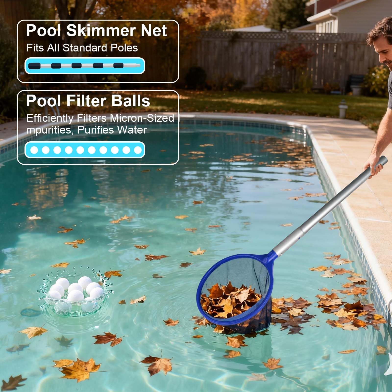 Sharkswell aspiradora en uso en piscina inflable demostrando maniobrabilidad sin cable