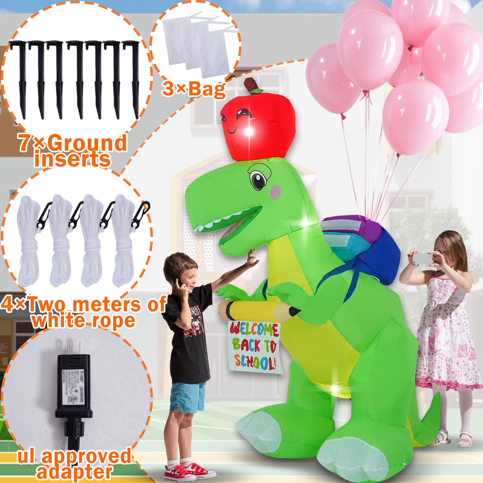 SHDEJTG inflable colocado en patio familiar, crea ambiente festivo inmediato
