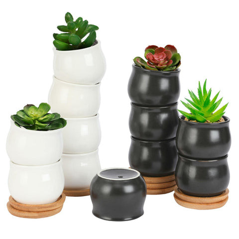 SHECIPIN macetas con suculentas estilizadas, combinación decorativa y práctica