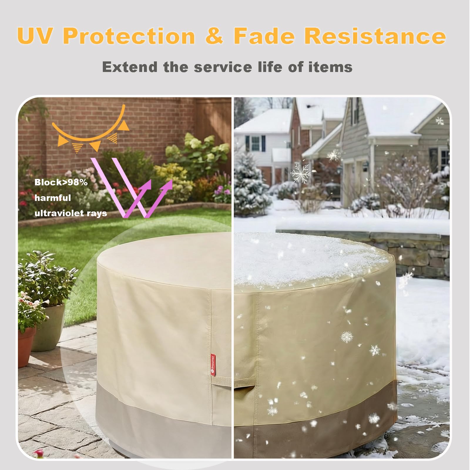 SheeChung funda cubriendo un fogón en patio para protección