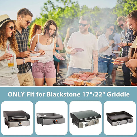 SHINESTAR manguera 5ft conectada en parrilla Blackstone en uso