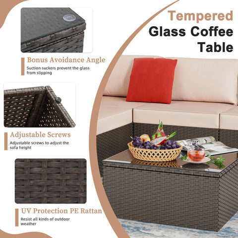 Shintenchi mesa con cristal templado lista para bebidas y accesorios