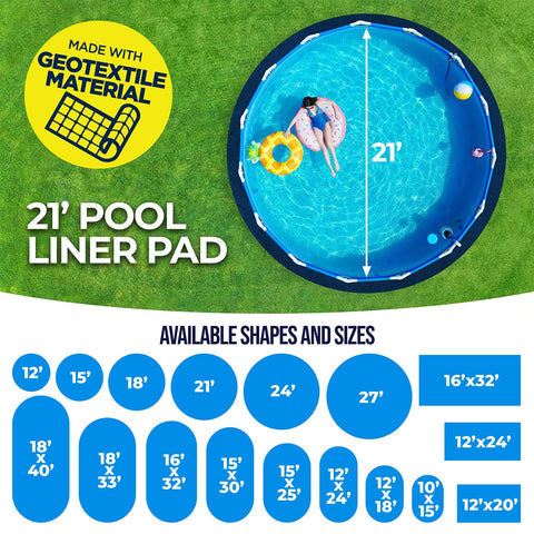 Shop Square comparación de tamaño para piscina de 21 ft y escala
