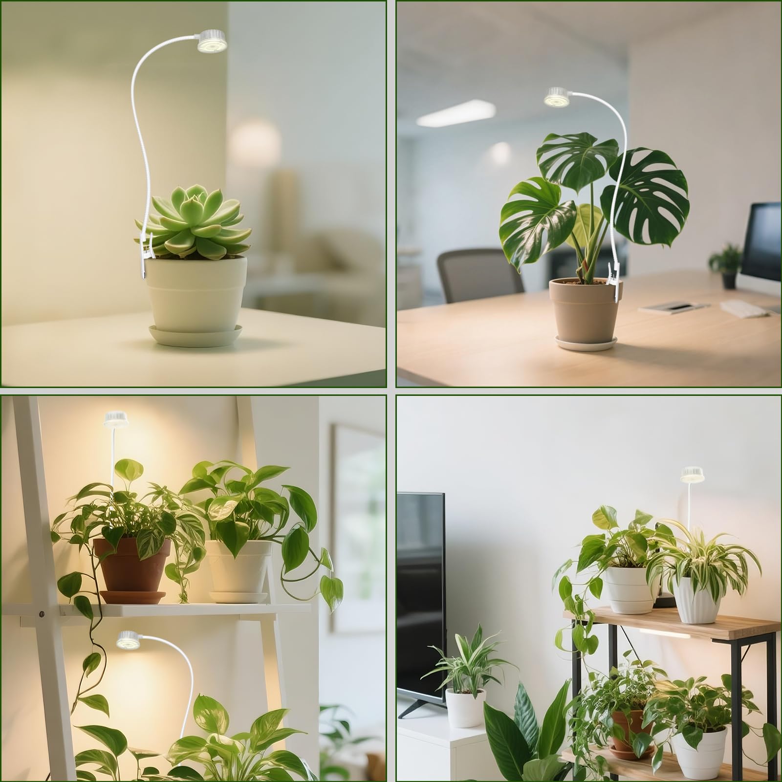 Shyineyou lámpara en escritorio urbano favoreciendo plantas interiores
