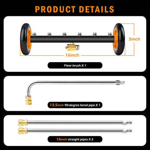 Siebwin lanzas rectas 16" para alcance extendido y fuerza