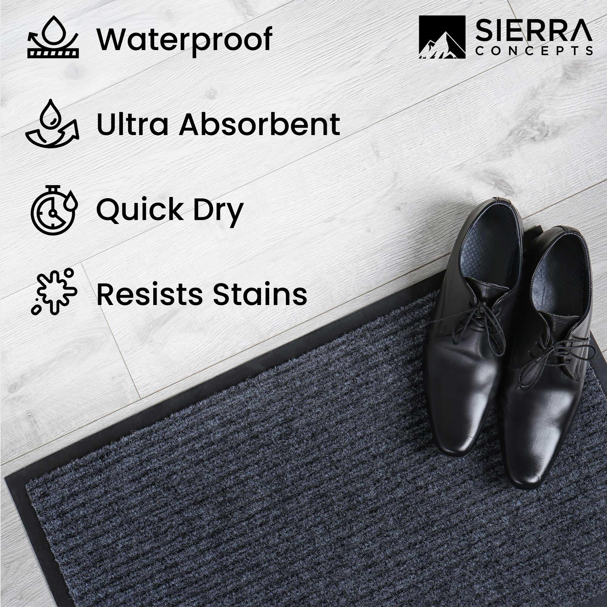 Sierra Concepts manguera enjuagando felpudo para limpieza sencilla