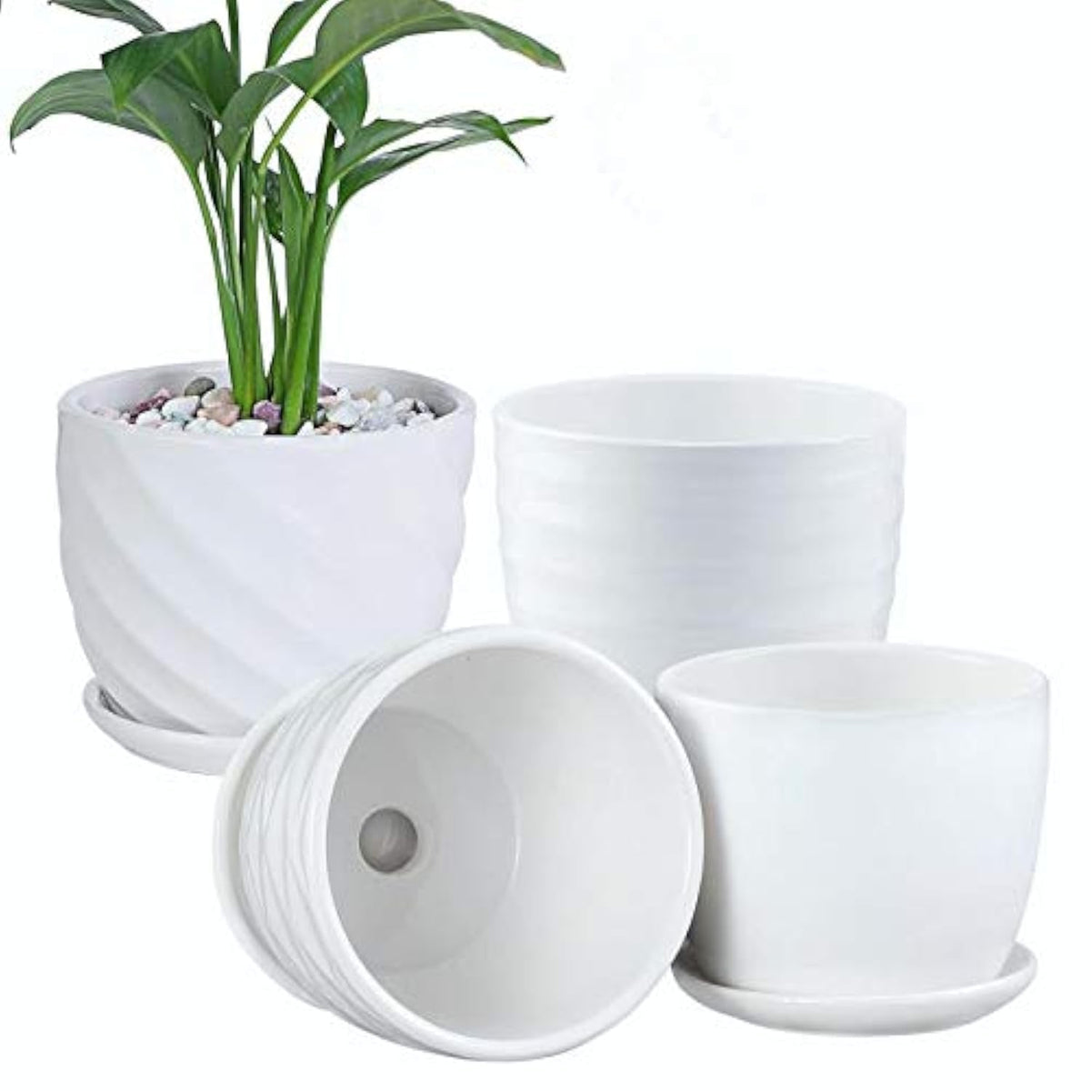 sietpoek maceta frontal blanca con diseño moderno y acabado pulido