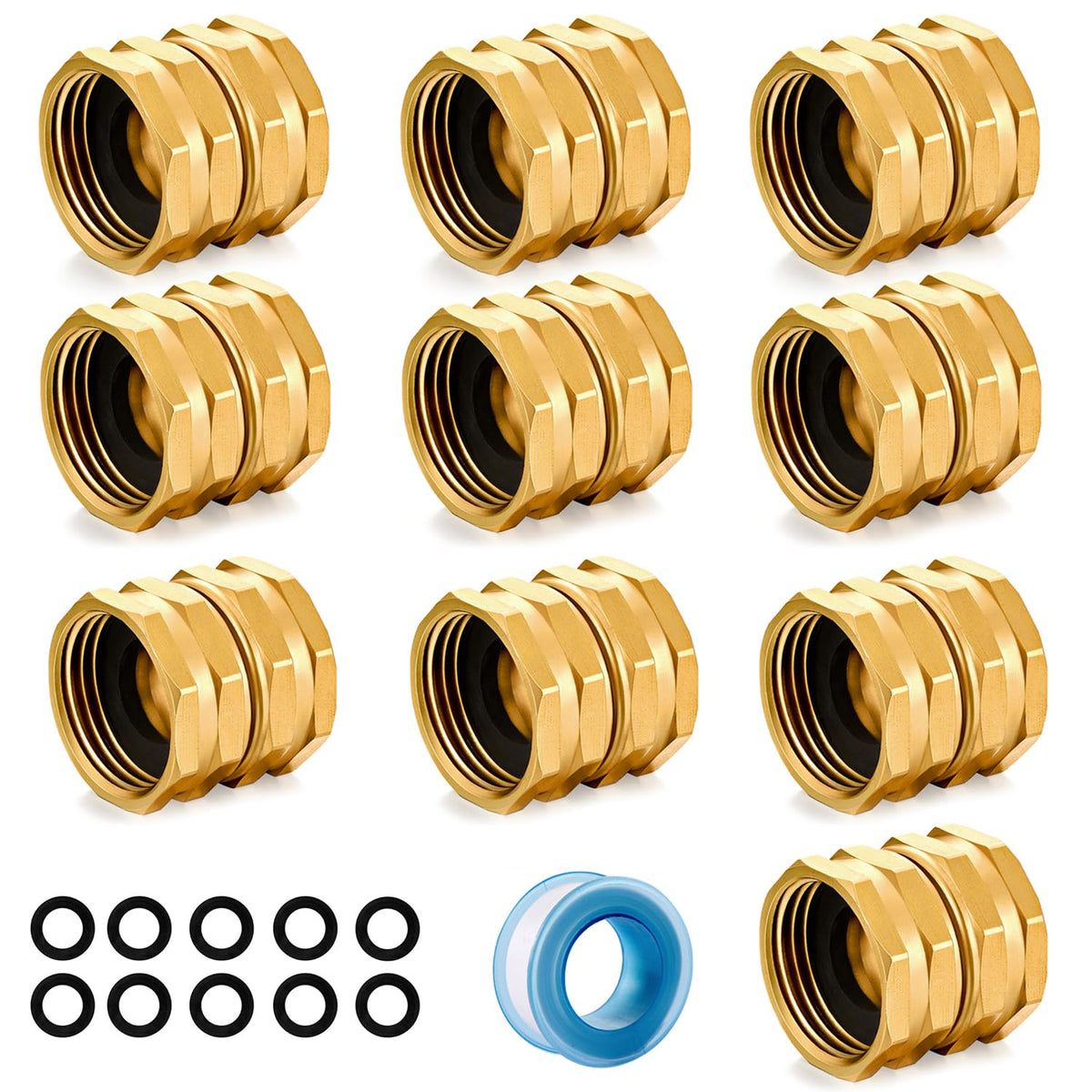 SIGURANTA conector doble hembra 3/4" vista frontal robustez y ajuste seguro