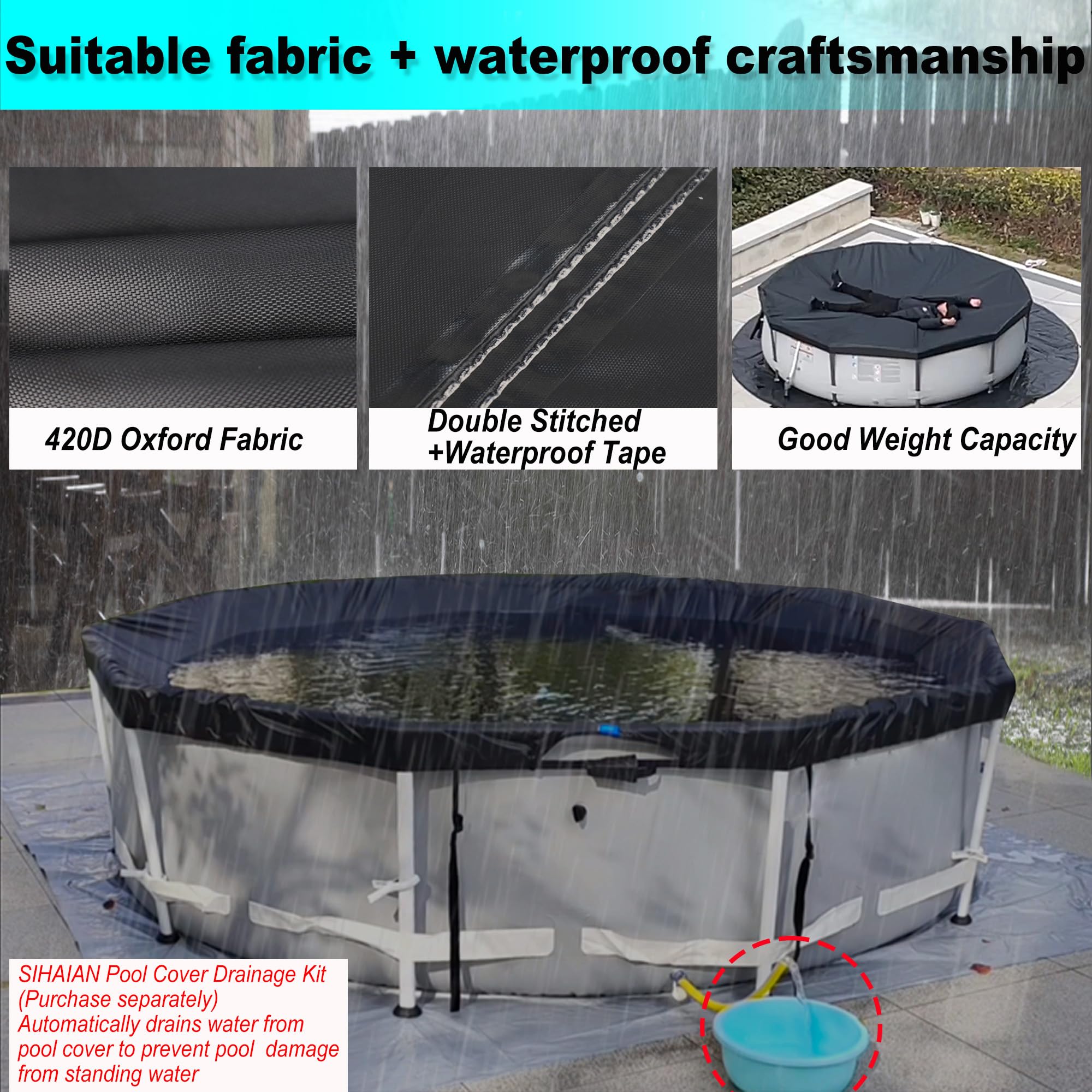 SIHAIAN costura doble y sellado impermeable que aumenta durabilidad