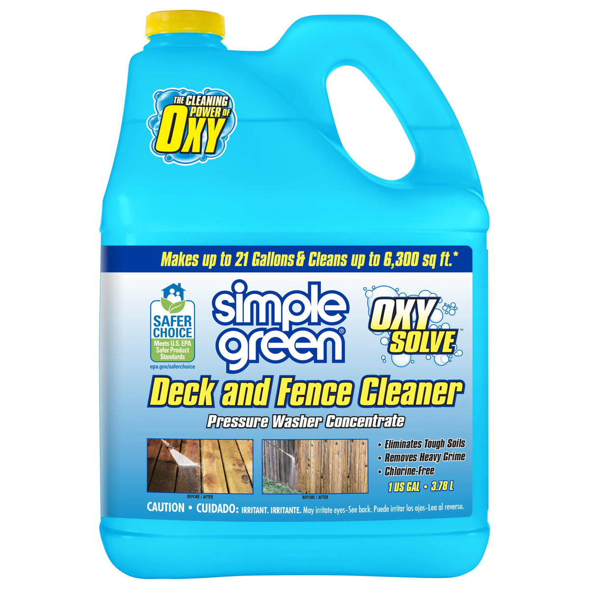 Simple Green envase frontal mostrando tamaño 128 fl oz y beneficios de limpieza