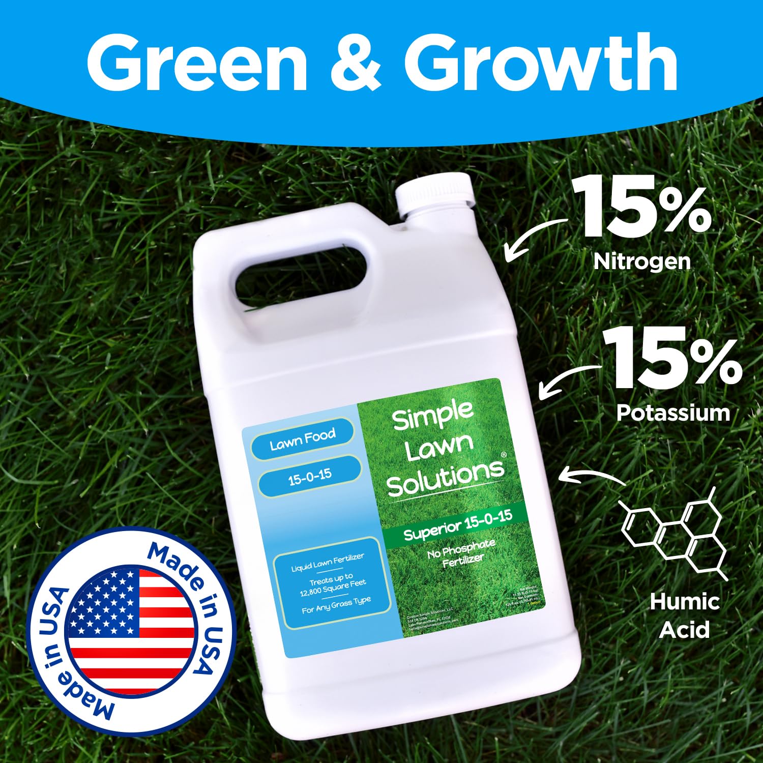 Simple Lawn Solutions algas y humato que aportan materia orgánica