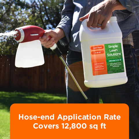 Simple Lawn Solutions aplicación en césped nuevo para promover raíces vigorosas