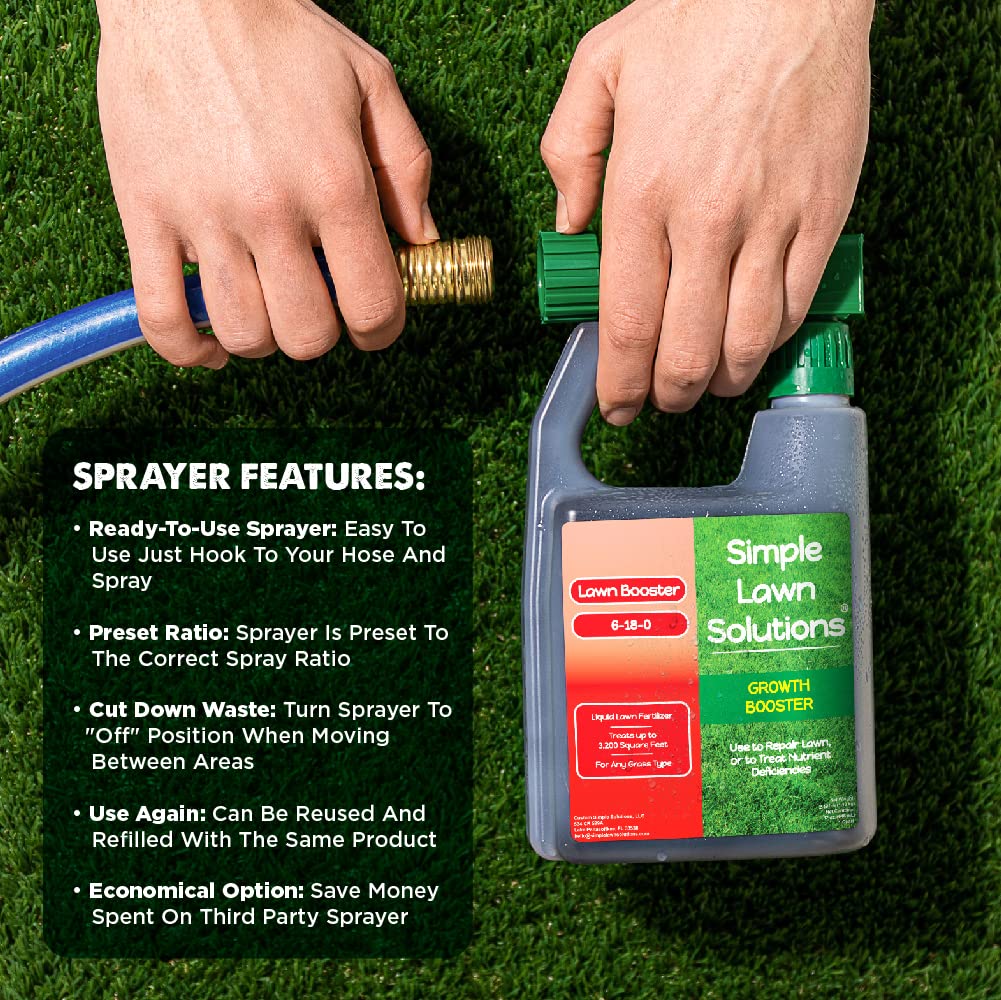 Simple Lawn Solutions aplicando en área de resiembra para mejor enraizamiento
