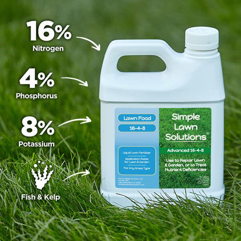 Simple Lawn Solutions en uso con pulverizador de manguera para cobertura eficiente