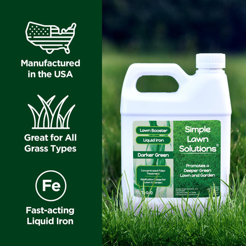 Simple Lawn Solutions uso comercial en campo de césped por profesional de mantenimiento