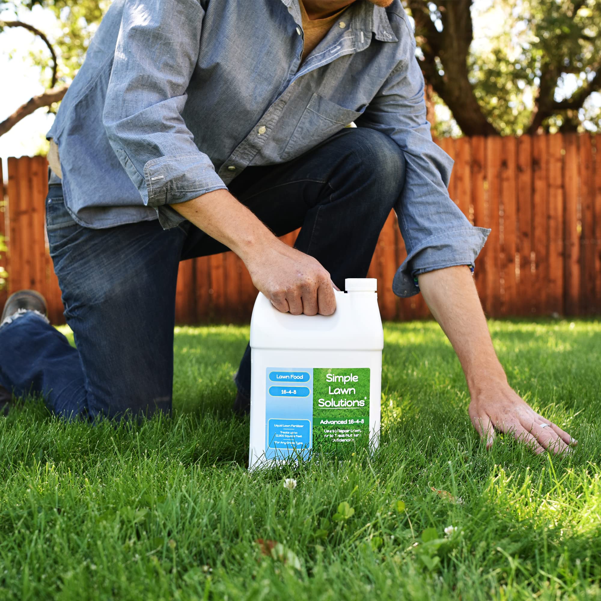 Simple Lawn Solutions césped verde y denso tras aplicaciones regulares para vigor