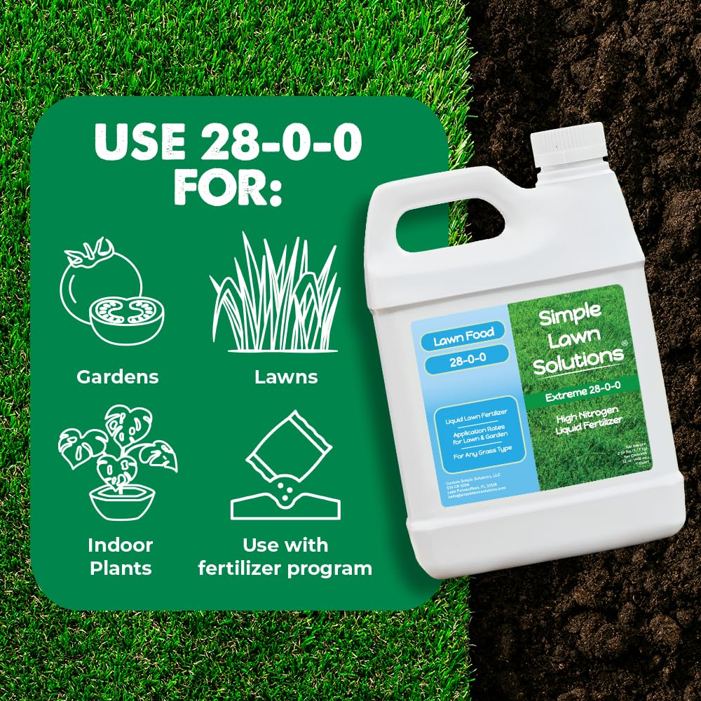 Simple Lawn Solutions comparación césped antes y después, evidencia mejora de color