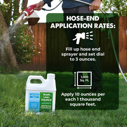 Simple Lawn Solutions comparación de tamaño del cuarto de galón para referencia