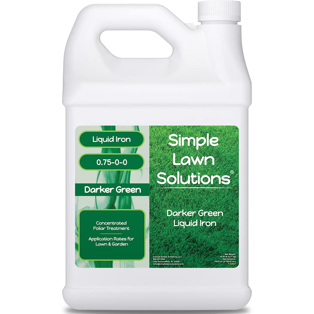 Simple Lawn Solutions envase frontal mostrando etiqueta y uso