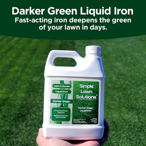 Simple Lawn Solutions etiqueta con instrucciones y beneficios para un uso seguro