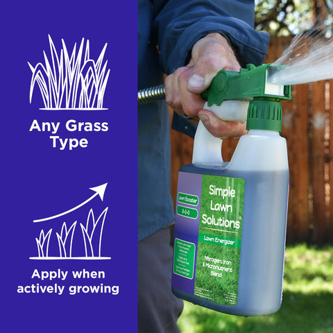 Simple Lawn Solutions detalle de la etiqueta con ingredientes y beneficios