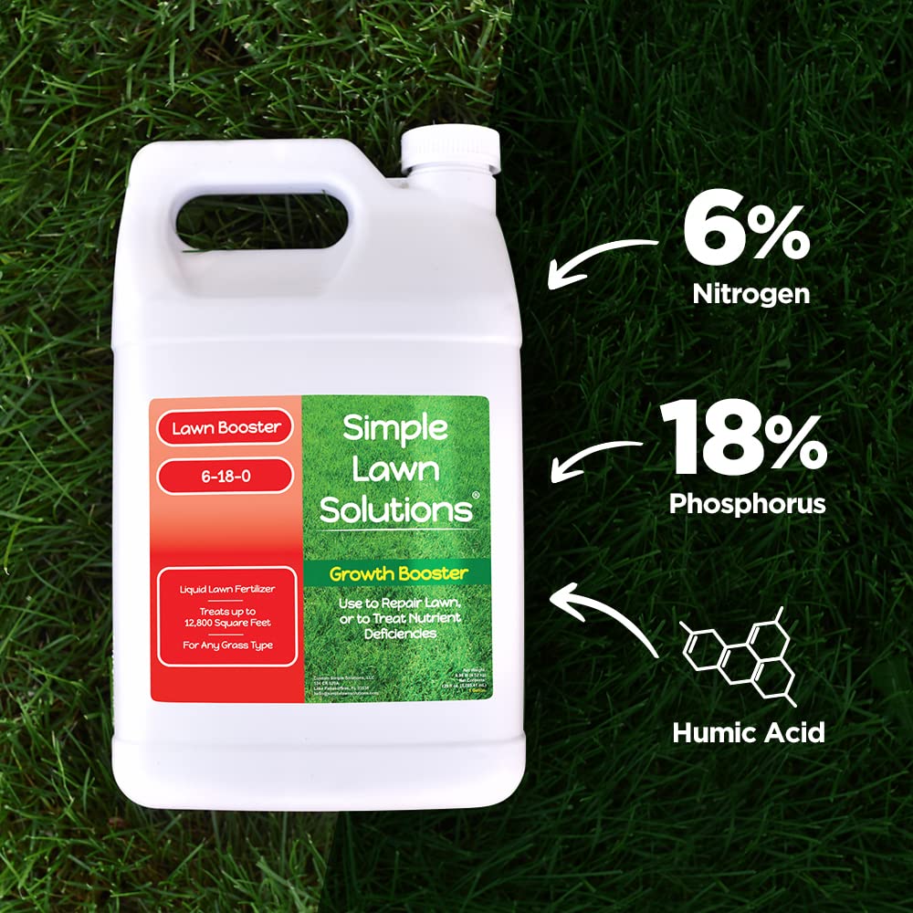 Simple Lawn Solutions en uso aplicando con pulverizador, ventaja: aplicación uniforme rápida