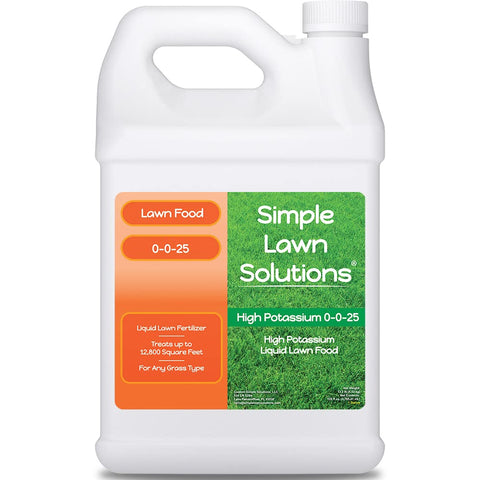 Simple Lawn Solutions frente del producto mostrando botella y etiqueta, fácil identificación