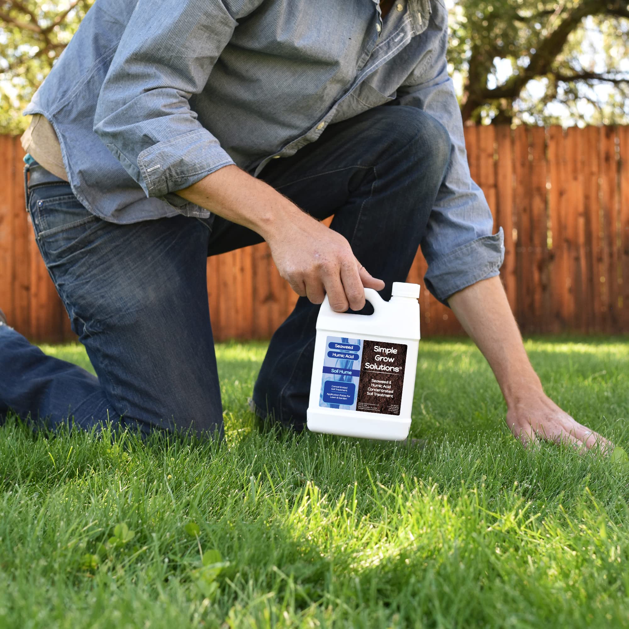 Simple Lawn Solutions uso en jardín sobre rosales para mejor absorción