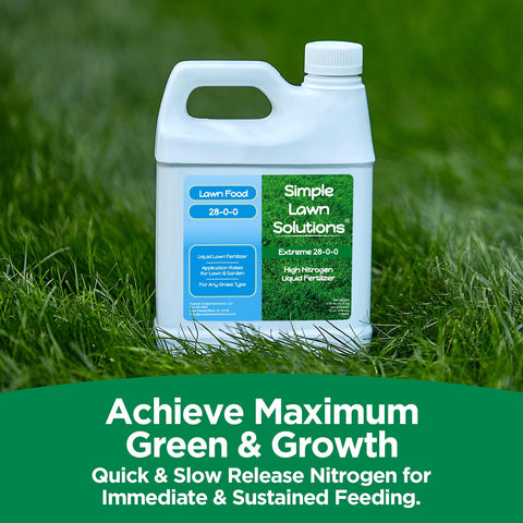 Simple Lawn Solutions textura del líquido en manos, visualiza concentración y mezcla