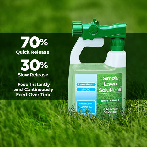 Simple Lawn Solutions líquido concentrado mostrando textura para mezcla fácil